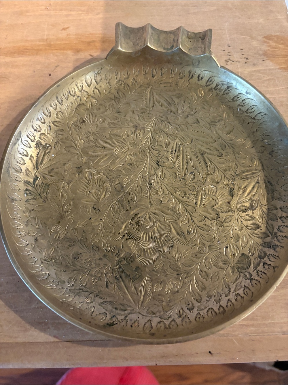 Engraved Brass Decorative Tray